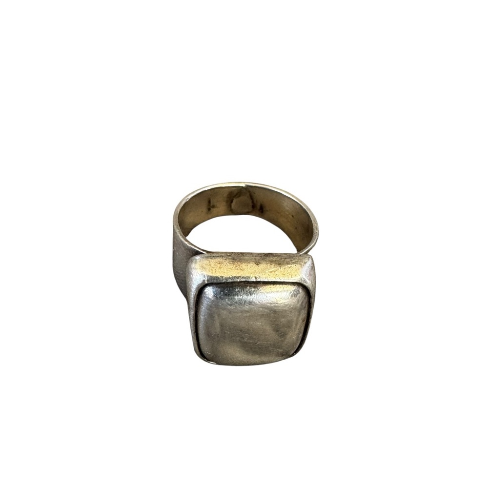 Silver 925 Mexico Square Ring Unisex size 7.5